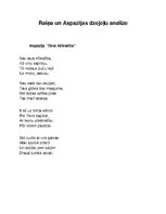 Konspekts 'Raiņa un Aspazijas dzejoļu analīze', 1.