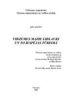 Referāts 'Vidzemes mazie lidlauki un to iespējas tūrismā', 1.