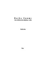 Referāts 'Darba līgums kā civiltiesiska līguma veids', 1.