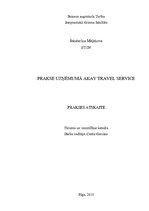 Prakses atskaite 'Prakse uzņēmumā "Akay Travel Service"', 1.