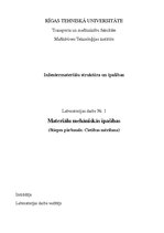 Paraugs 'Materiālu mehāniskās īpašības. Stiepes pārbaude. Cietības mērīšana', 1.