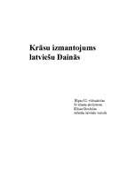Referāts 'Krāsu izmantojums latviešu tautasdziesmās', 11.