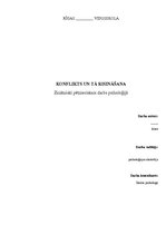 Referāts 'Konflikts un tā risināšana', 1.