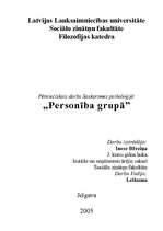 Referāts 'Cilvēks grupā', 1.