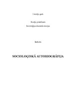 Referāts 'Socioloģiskā biogrāfija', 1.