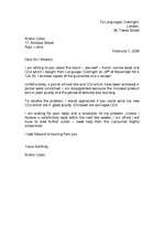 Paraugs 'Complaint Letter', 1.