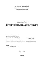 Prakses atskaite 'Kvalifikācijas prakses atskaite sabiedriskajās attiecībās', 1.