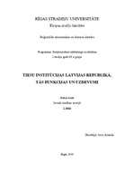 Eseja 'Tiesu institūcijas Latvijas republikā. Tās funkcijas un uzdevumi', 1.