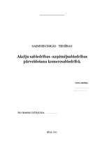 Referāts 'Akciju sabiedrības - uzņēmējsabiedrības pārveidošana komercsabiedrībā', 1.