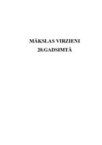 Referāts 'Mākslas virzieni 20.gadsimtā', 1.