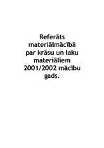 Referāts 'Krāsu un laku materiāli', 1.