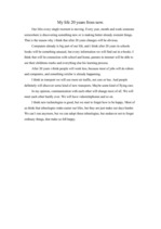 Eseja 'My Life 20 Years from Now', 1.