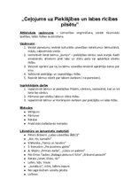 Konspekts 'Ceļojums uz pieklājības un labas rīcības pilsētu', 1.