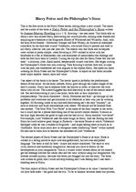 Eseja 'Book Report. "Harry Potter and the Philosopher's Stone"', 1.