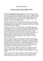 Eseja 'Ko man nozīmē latvijas dalība NATO?', 1.