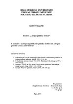 Konspekts 'Latvijas Republikas ārpolitiskā darbība līdz Otrajam pasaules karam. Autoritāris', 1.