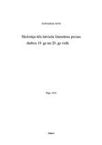 Referāts 'Skolotāja tēls latviešu literatūras prozas darbos 19.gs. un 20.gs. vidū', 1.