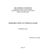Referāts 'Programmas "Muita 2013" ieviešanas analīze', 1.