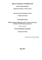 Konspekts 'Makroekonomika. Mikroekonomika. Cenas un tirgi, tirgus struktūra. Piedāvājums, p', 1.