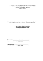 Referāts 'Viesnīcas "Sun Hotel" finanšu rādītāju analīze', 1.