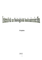 Konspekts 'Intensīvā un bioloģiskā lauksaimniecība', 1.