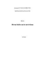 Referāts 'Bērna bailes un to novēršana', 1.
