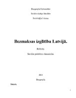 Referāts 'Bezmaksas izglītība Latvijā', 1.