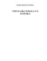 Referāts 'Viduslaiku māksla un estētika', 1.