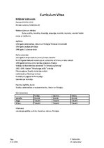 Paraugs 'Krišjāņa Valdemāra Curriculum Vitae', 1.
