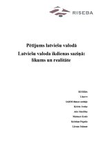 Konspekts 'Latviešu valoda ikdienas saziņā: likums un realitāte', 1.