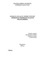 Referāts 'Personas tiesiskais statuss Senajā Romā', 1.