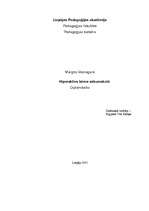 Diplomdarbs 'Hiperaktīvs bērns sākumskolā', 1.