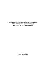 Referāts 'Mārketinga komunikācijā izmantoto līdzekļu novērtējums', 1.