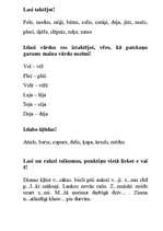 Konspekts 'Darba lapas patskaņu garuma diferencēšanai', 11.