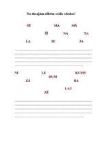 Konspekts 'Darba lapas patskaņu garuma diferencēšanai', 21.