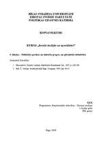 Konspekts 'Politiskās partijas un interešu grupas, un pilsoniskā sabiedrība', 1.