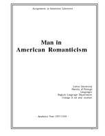 Eseja 'Man in American Romanticism', 1.
