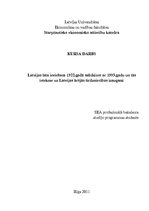 Referāts 'Latvijas lata ieviešana 1922.gadā salīdzinot ar 1993.gadu un tās ietekme uz Latv', 1.