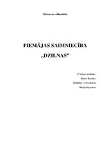 Referāts 'Piemājas saimniecība "Dzilnas"', 1.