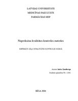 Konspekts 'Naproksēna kvalitātes kontroles metodes', 1.