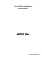 Referāts 'Atklātā jūra', 1.