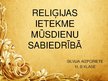 Referāts 'Reliģijas ietekme mūsdienu sabiedrībā', 1.