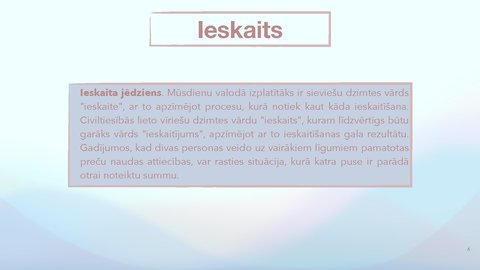 Prezentācija 'Saistību izbeigšana bez izpildījuma, pārveidošana', 6.