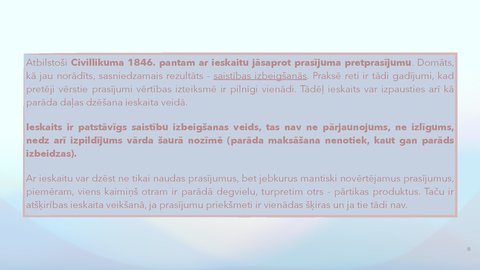 Prezentācija 'Saistību izbeigšana bez izpildījuma, pārveidošana', 8.