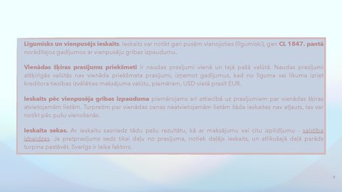 Prezentācija 'Saistību izbeigšana bez izpildījuma, pārveidošana', 9.