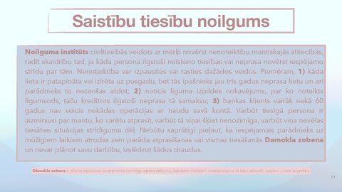 Prezentācija 'Saistību izbeigšana bez izpildījuma, pārveidošana', 17.