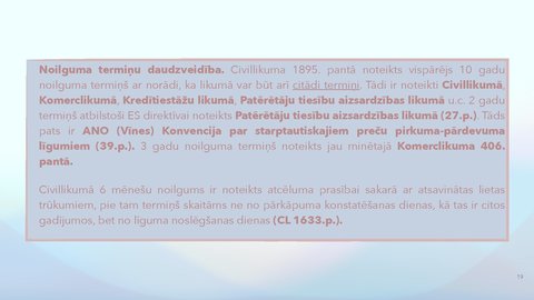 Prezentācija 'Saistību izbeigšana bez izpildījuma, pārveidošana', 19.