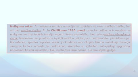 Prezentācija 'Saistību izbeigšana bez izpildījuma, pārveidošana', 22.