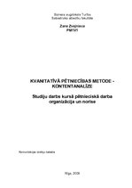 Referāts 'Kontentanalīze', 1.