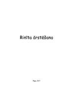Referāts 'Rinīta ārstēšana', 1.